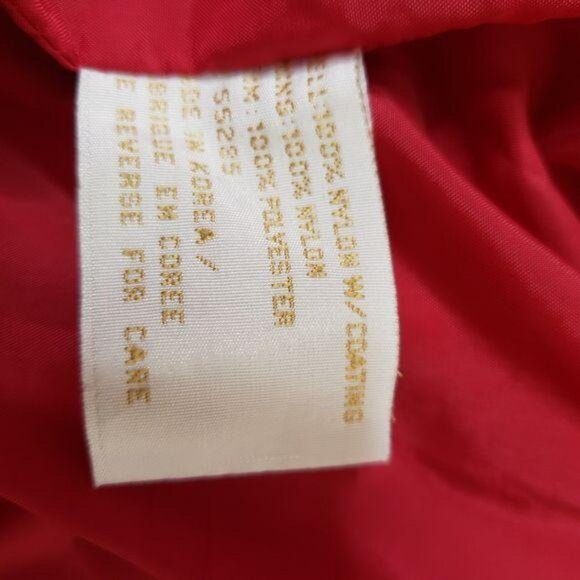 Express Athlétique Red Windbreaker Jacket With Striped Sleeves vintage style L - Picture 3 of 8